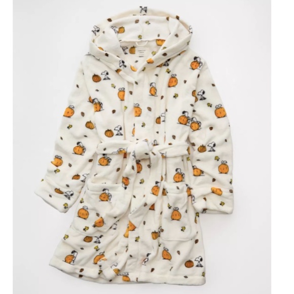 New American Eagle AE x Peanut Snoopy Cozy Bath Robe Small/Medium - Picture 1 of 6